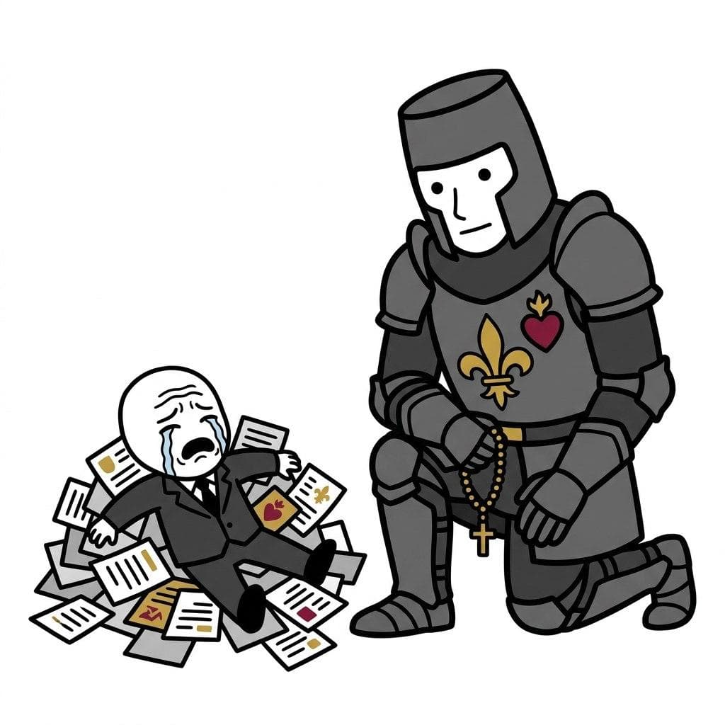 Chevalier face à la paperasse